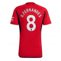 Manchester United Bruno Fernandes #8 Domáci futbalový dres 2023-24 Krátky Rukáv